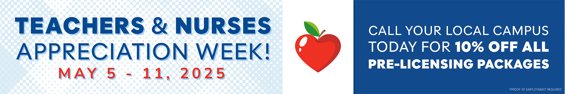Pencil banner - Teachers and Nurses Appreciation Week